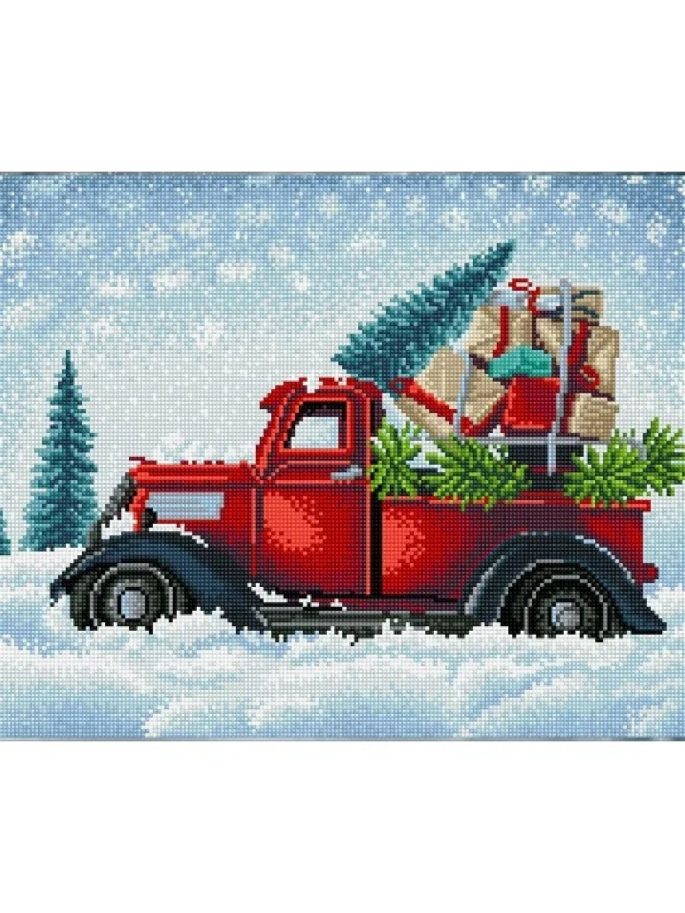 Diamond Art by Leisure Arts Premium Full Drill Red Truck Kit-NWT